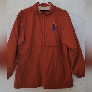Vintage Rust Jacket with Embroidered Detail Lined S